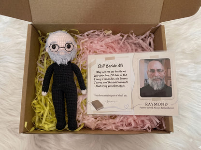 Personalized Memorial Crochet Doll From Photo – Still Beside Me