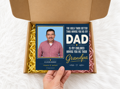 Personalized Crochet Doll with Photo Card “My Children Having You AS Their Grandpa”