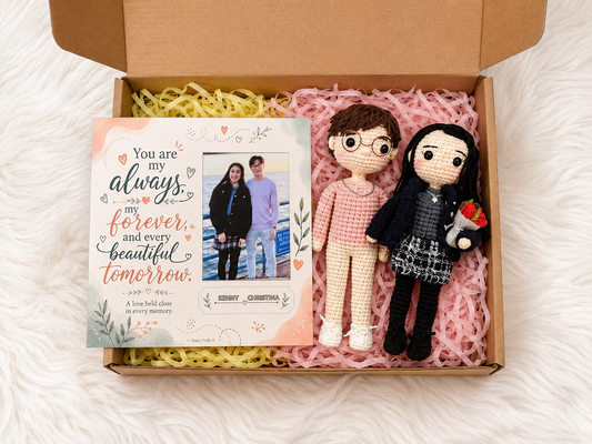 Personalized Crochet Doll with Photo Card “You Are My Always ”