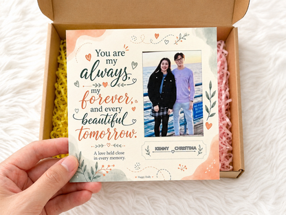 Personalized Crochet Doll with Photo Card “You Are My Always ”