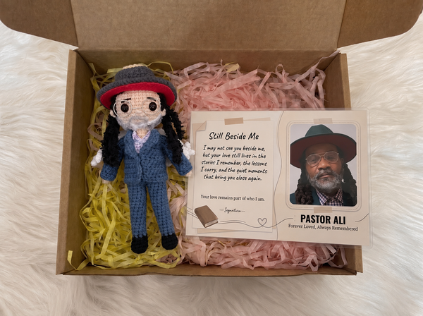 Personalized Memorial Crochet Doll From Photo – Still Beside Me